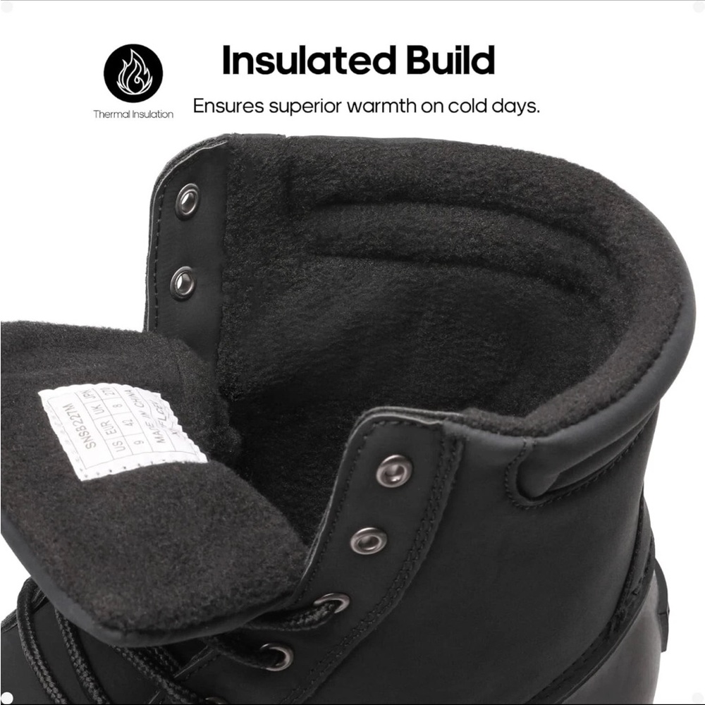 NORTIV 8 Men's Duck Boots Snow Winter Classic Insulated Waterproof Shell Boot 9 - Picture 3 of 5